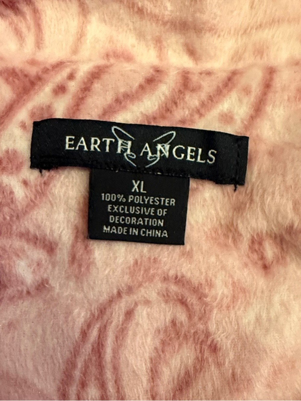 Earth Angels Pink Microfleece Pajama Set Top and Bottom XL - Picture 6 of 10